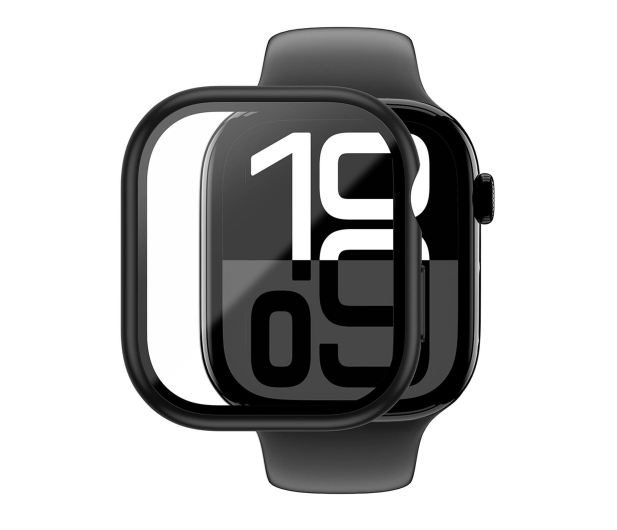 AmazingThing Etui ze szkłem hartowanym Radix Glass Apple Watch 46mm czarn - 1483765 - zdjęcie 2